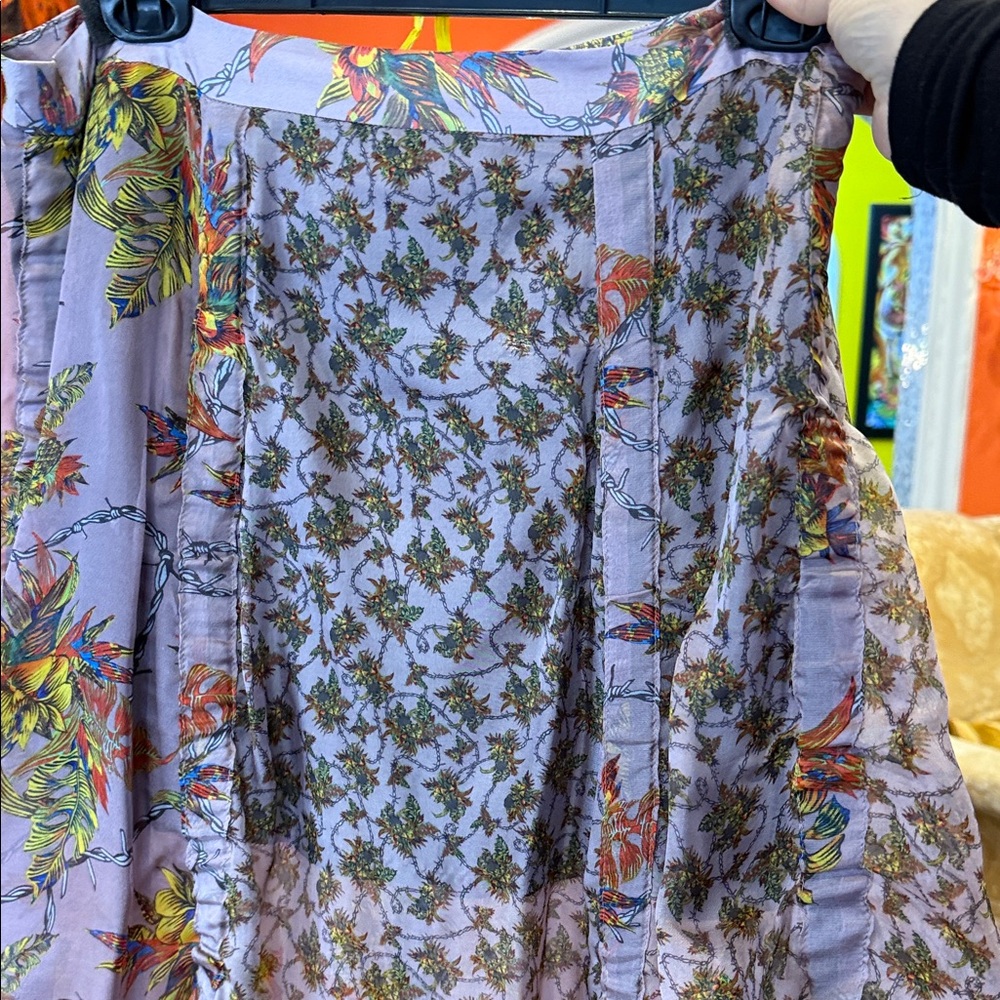 Bohemian chic!! Floral Patterned Women's Rouched parachute Skirt- FABULOUS!!! - Picture 3 of 9